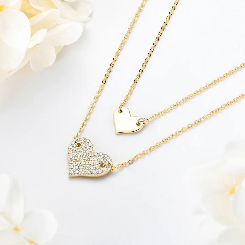 925 Sterling Silver Guide Star Pendant Necklace, Certified 3mm & 2mm Moissanite Stones – Melisande