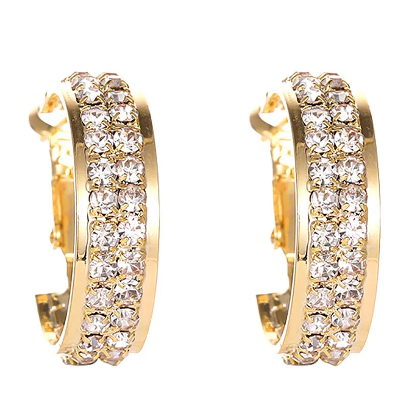 Moissanite Hoop Earrings – 925 Sterling Silver Full Sparkling Clip Design | Melisande