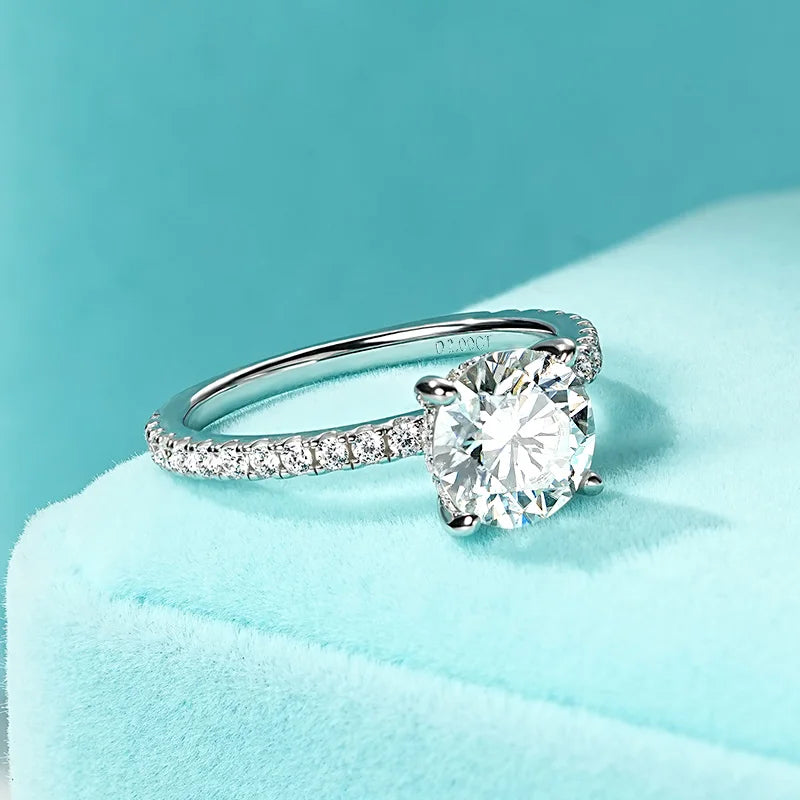 Moissanite Solitaire Ring – 925 Sterling Silver 2.0ct Certified Women’s Wedding & Promise Jewelry | Melisande