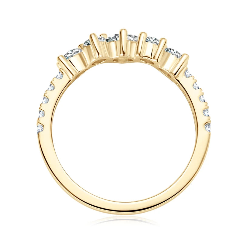 18K Gold Plated Emerald-Cut Moissanite Ring – 0.2ct D Color Rectangle Engagement & Wedding Jewelry | Melisande