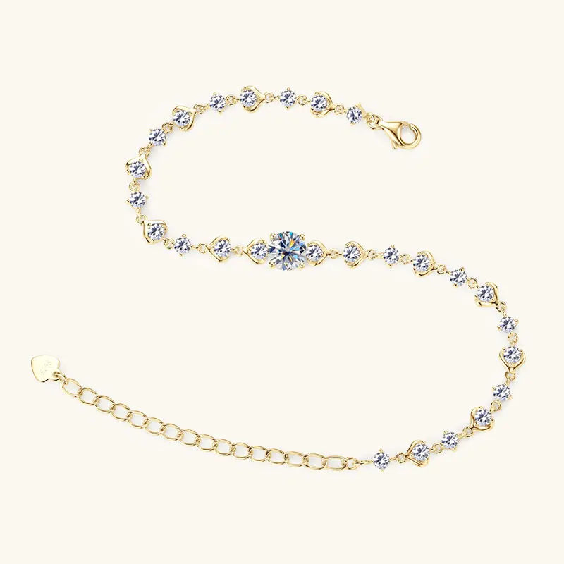 Moissanite Bracelet for Women 925 Silver 18K Gold Plated – Melisande