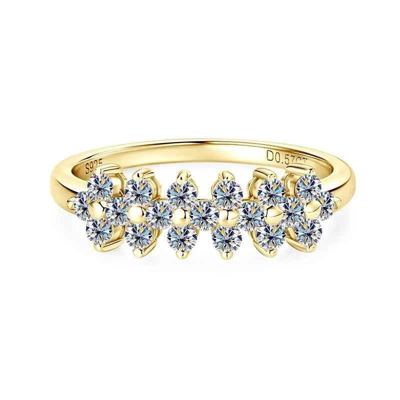 Moissanite Flower Eternity Ring – 925 Sterling Silver 2mm D Color Daily Wear Women’s Jewelry 2025 | Melisande