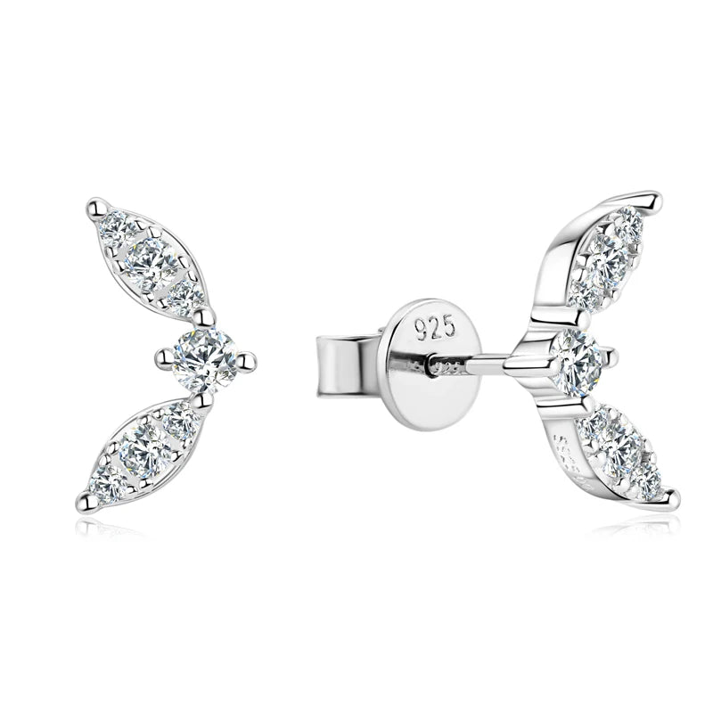 Delicate Mini Moissanite Studs – 925 Sterling Silver Piercing Earrings for Women | Melisande