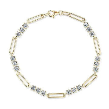 Anziw 2024 Trendy 925 Silver 3mm D Color Moissanite Bracelets Fashion Bracelet for Women Certified Fine Jewelry Christmas Gifts