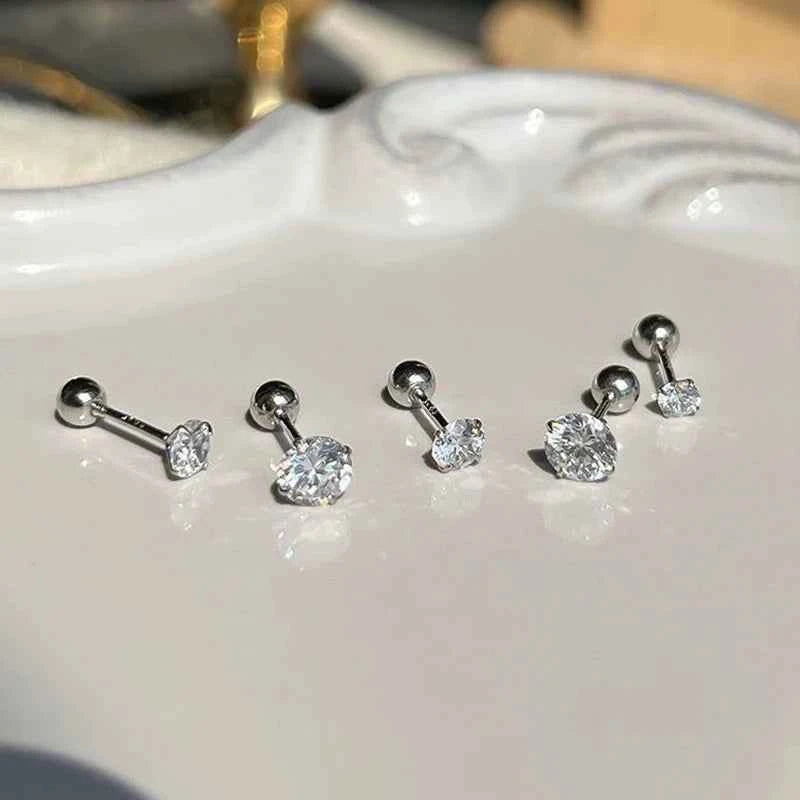 Moissanite Stud Earrings – 925 Sterling Silver D Color 4–6.5mm 4-Claw Hypoallergenic Jewelry | Melisande