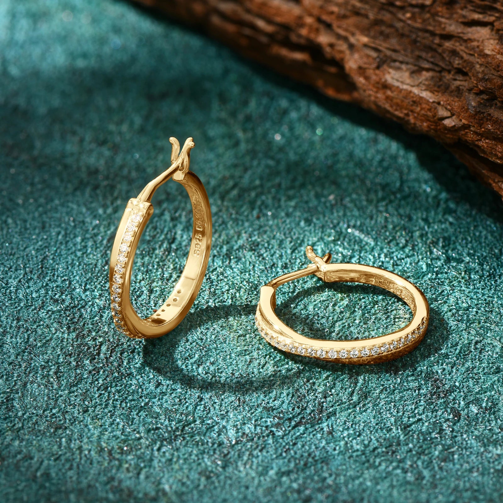 Moissanite Hoop Earrings – 925 Sterling Silver 18K Gold Plated Clip Design Women’s Wedding Jewelry 2024 | Melisande