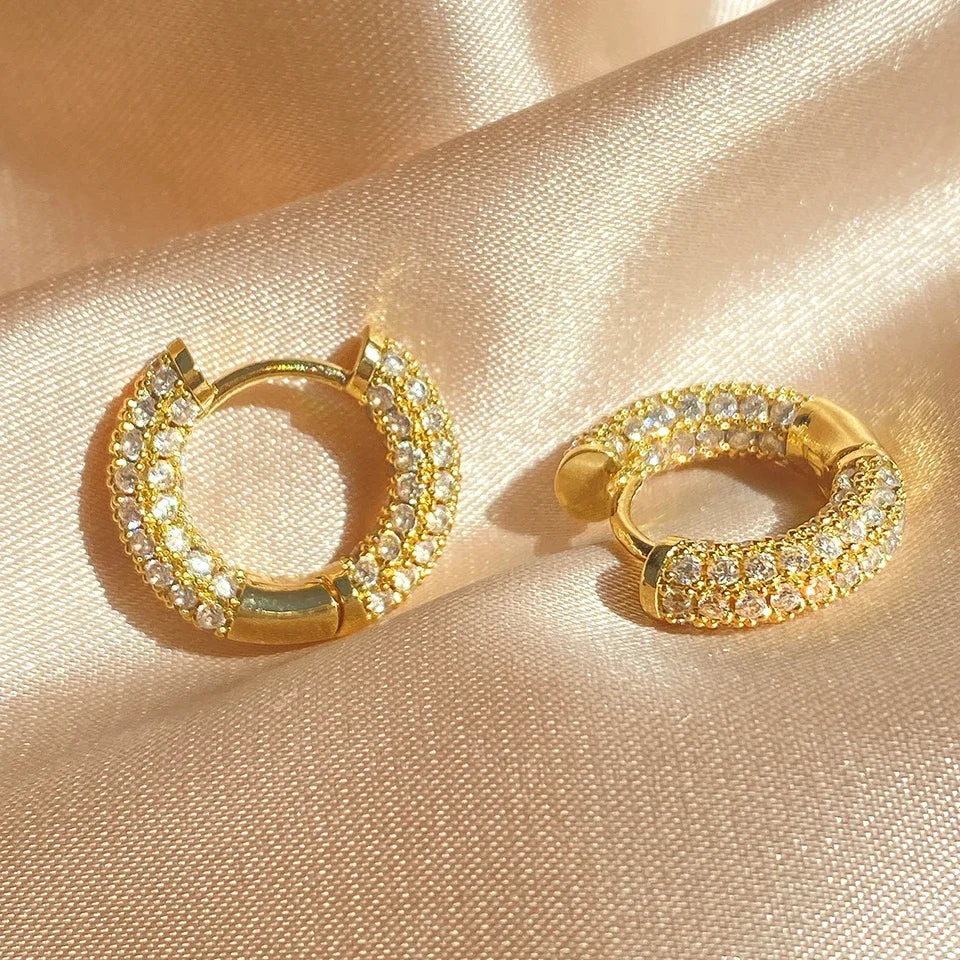 Dazzling Moissanite Hoop Earrings – 925 Sterling Silver Luxury Diamond-Inspired Jewelry for Women | Melisande