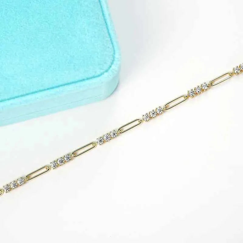 Anziw 2024 Trendy 925 Silver 3mm D Color Moissanite Bracelets Fashion Bracelet for Women Certified Fine Jewelry Christmas Gifts