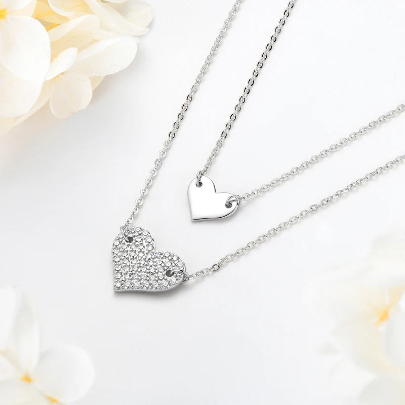 925 Sterling Silver Guide Star Pendant Necklace, Certified 3mm & 2mm Moissanite Stones – Melisande