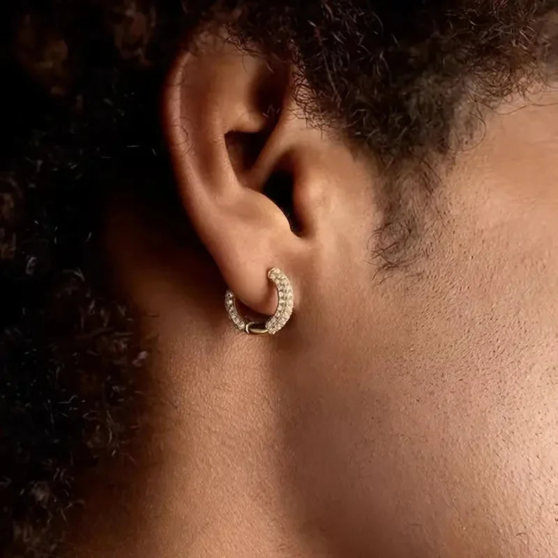 Dazzling Moissanite Hoop Earrings – 925 Sterling Silver Luxury Diamond-Inspired Jewelry for Women | Melisande