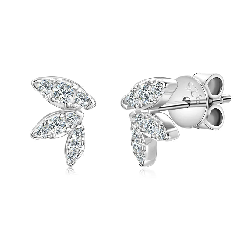 Delicate Mini Moissanite Studs – 925 Sterling Silver Piercing Earrings for Women | Melisande