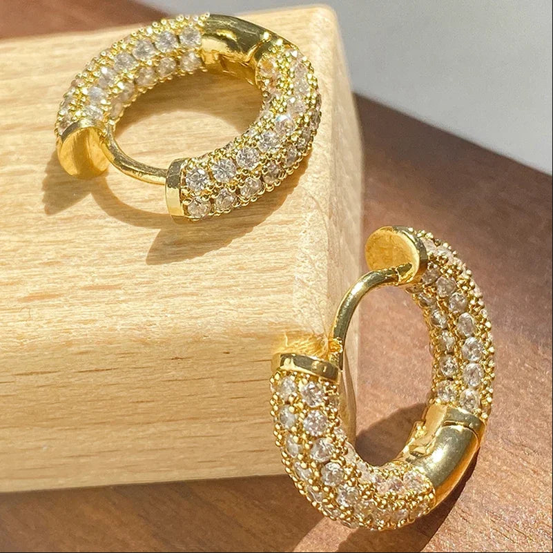 Dazzling Moissanite Hoop Earrings – 925 Sterling Silver Luxury Diamond-Inspired Jewelry for Women | Melisande