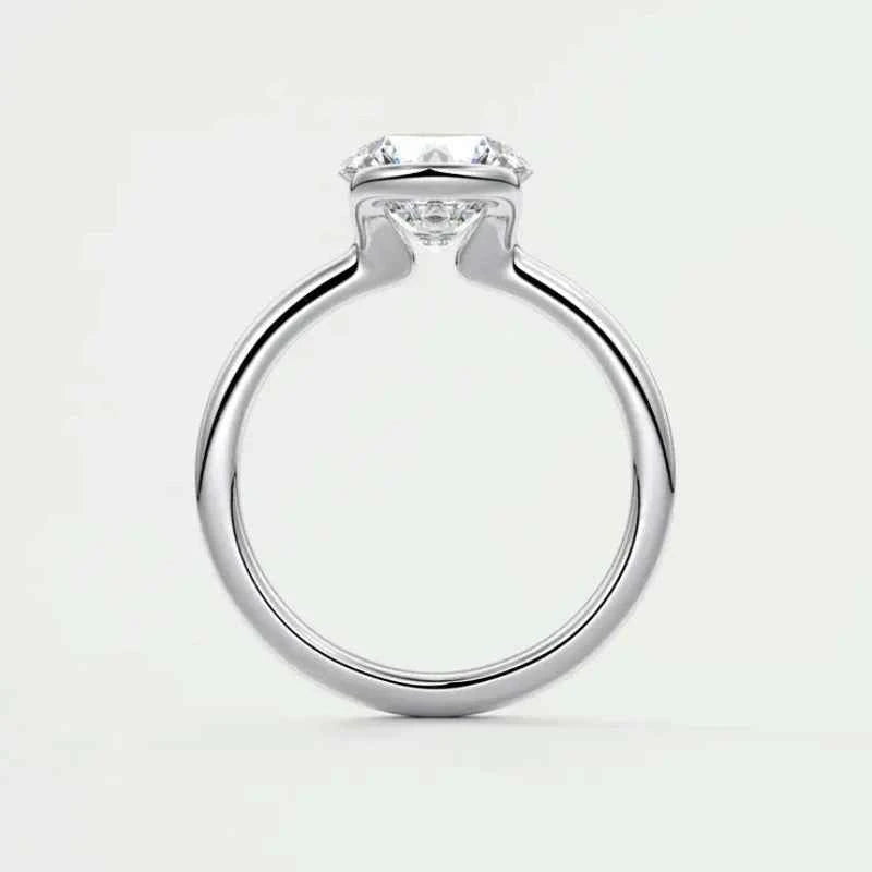 Moissanite Solitaire Wedding Ring – 925 Sterling Silver 18K Gold Plated 1.0ct D Certified | Melisande