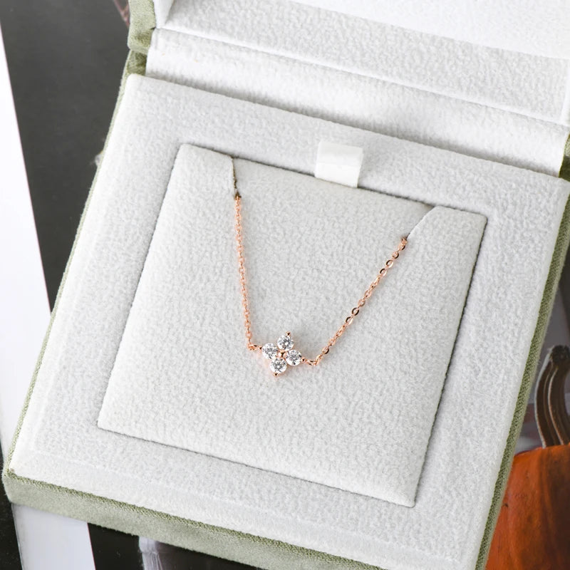 Moissanite Clover Bracelet – 925 Sterling Silver 18K Gold Plated D Color Certified Women’s Charm Jewelry | Melisande