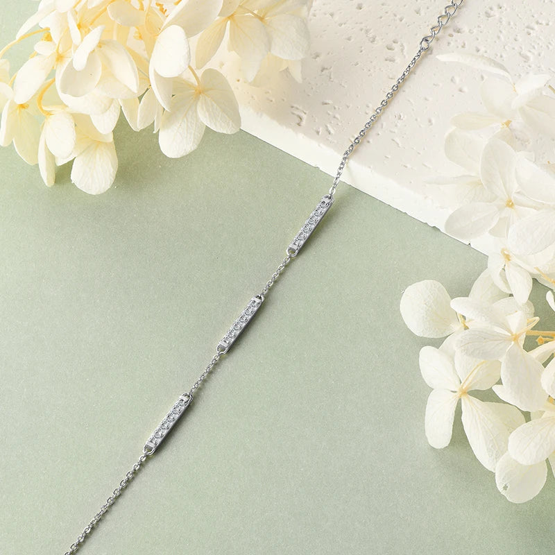 18K Gold Plated Moissanite Bracelet – 925 Sterling Silver Fashion Hand Chain Jewelry for Women | Melisande