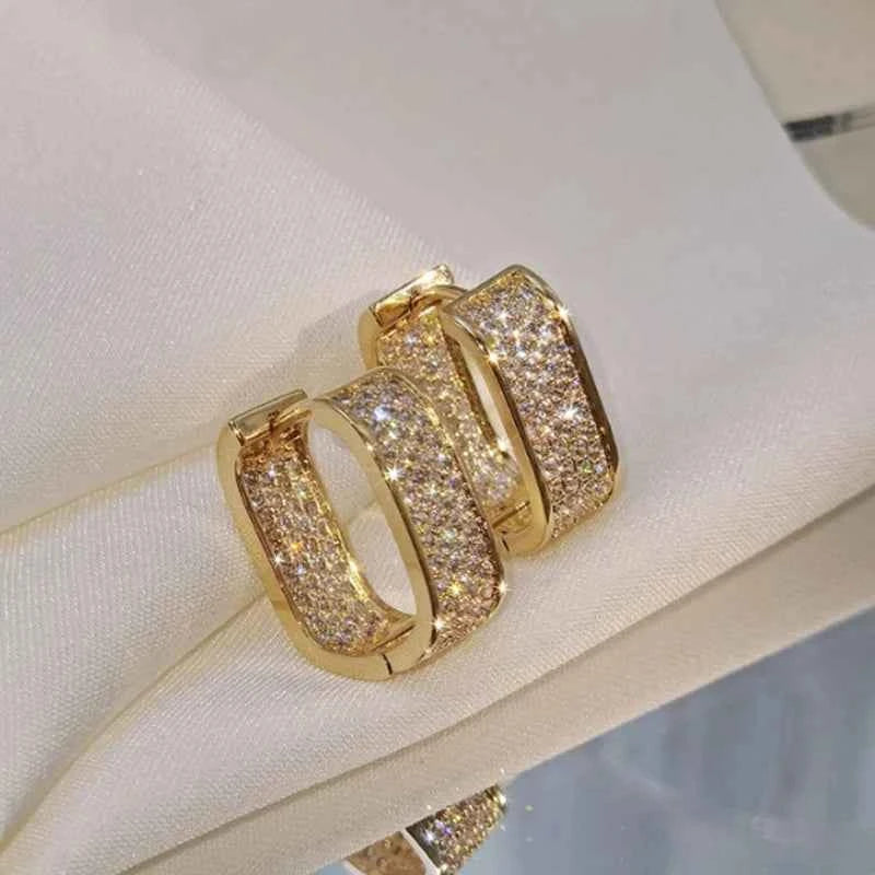 Moissanite Square Hoop Earrings – 925 Sterling Silver Certified Women’s Jewelry | Melisande