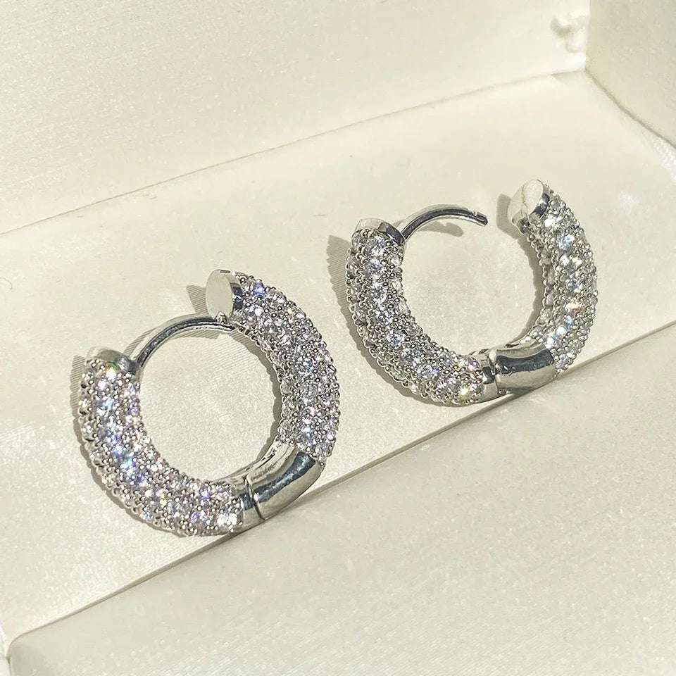Dazzling Moissanite Hoop Earrings – 925 Sterling Silver Luxury Diamond-Inspired Jewelry for Women | Melisande