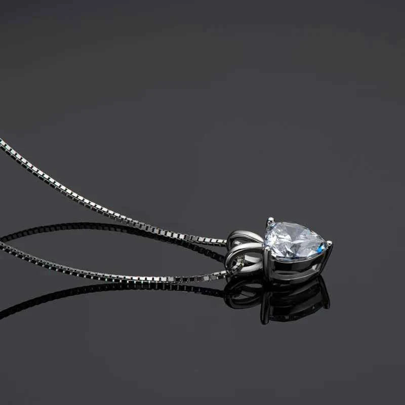 2.0 Carat Heart Shape Moissanite Pendant Necklace D Color Diamond For Women Silver 925 Sparkling Wedding Party Jewelry Gift