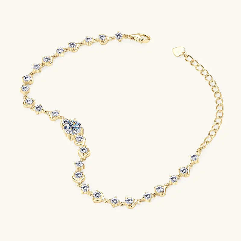 Moissanite Bracelet for Women 925 Silver 18K Gold Plated – Melisande