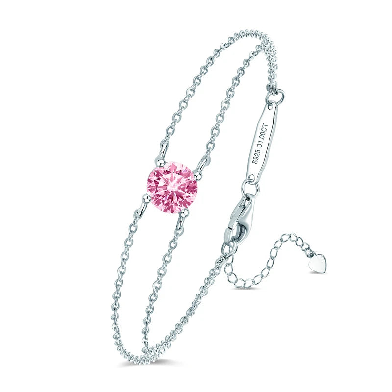 Colorful 12 Birthstone Bracelet, 6.5mm Lab Diamond Moissanite & Zircon Stones – Melisande