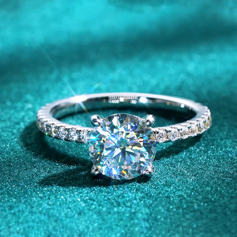 Moissanite Solitaire Ring – 925 Sterling Silver 2.0ct Certified Women’s Wedding & Promise Jewelry | Melisande