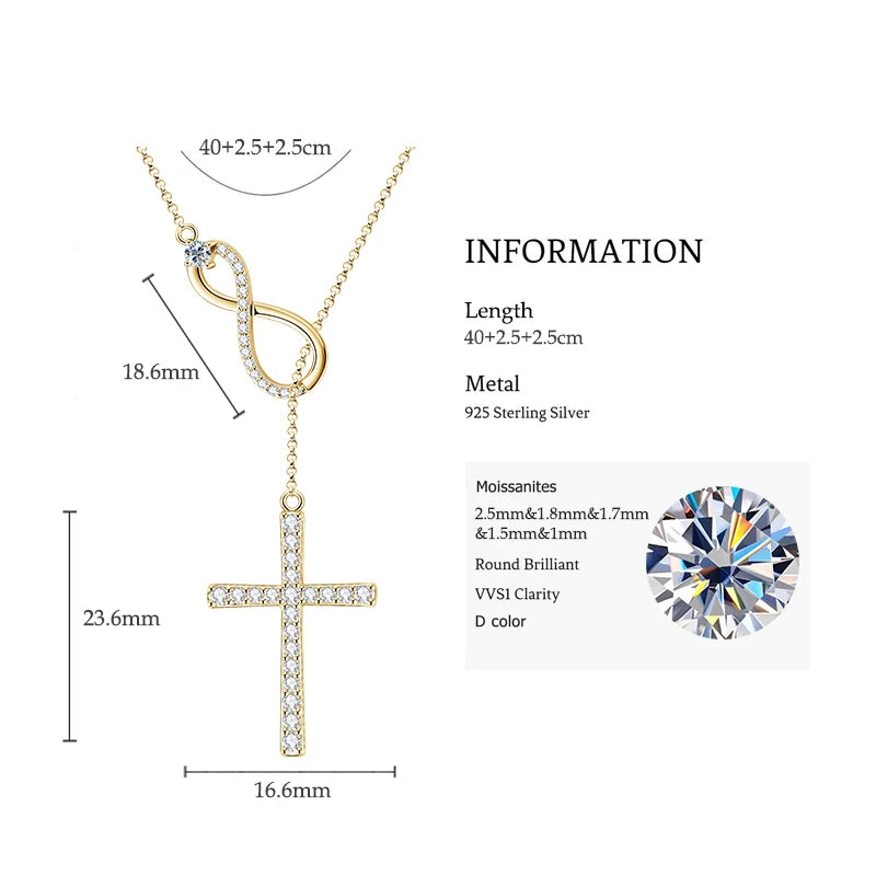 Double Love Heart Moissanite Pendant Necklace, 6.5mm 1.0ct D Color Stone, S925 Sterling Silver Adjustable Chain – Melisande