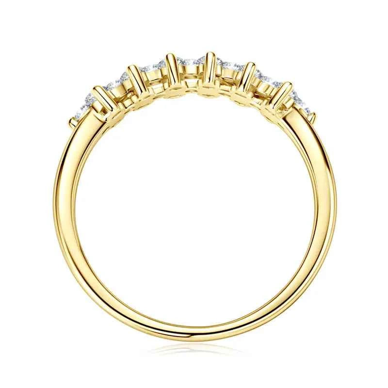 Moissanite Flower Eternity Ring – 925 Sterling Silver 2mm D Color Daily Wear Women’s Jewelry 2025 | Melisande