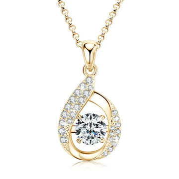 6.5mm 1.0ct D Color Moissanite Waterdrop Pendant Necklace, 100% 925 Sterling Silver Adjustable Chain – Melisande