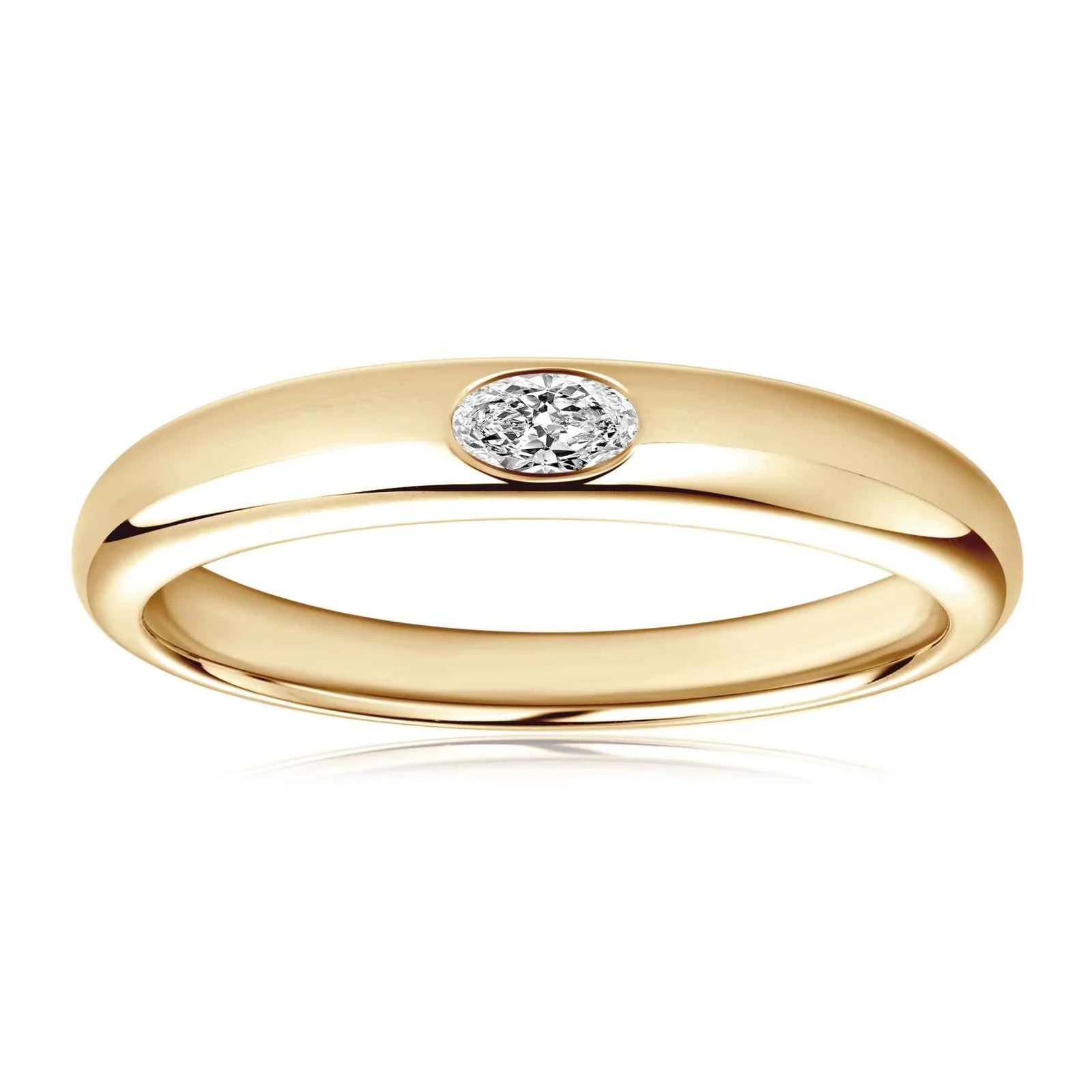 Moissanite Princess Cut Wedding Ring – 925 Sterling Silver 18K Gold Plated D Color GRA Certified | Melisande