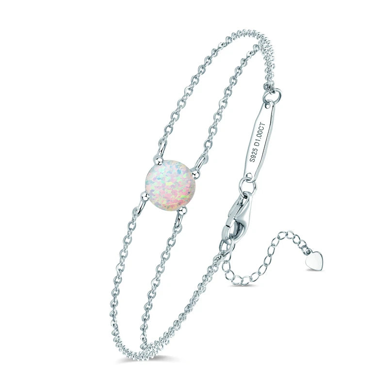 Colorful 12 Birthstone Bracelet, 6.5mm Lab Diamond Moissanite & Zircon Stones – Melisande