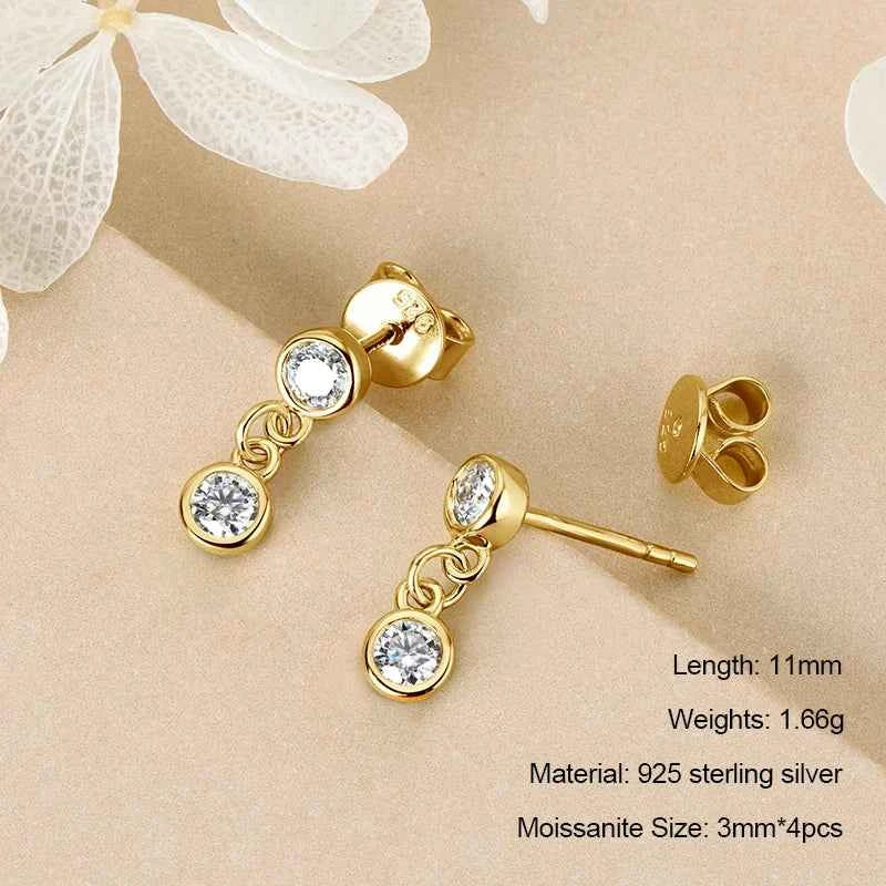 Moissanite Star Tassel Earrings – 925 Sterling Silver Certified Drop Dangle Jewelry | Melisande